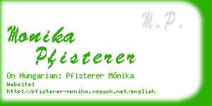 monika pfisterer business card