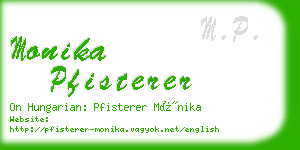 monika pfisterer business card